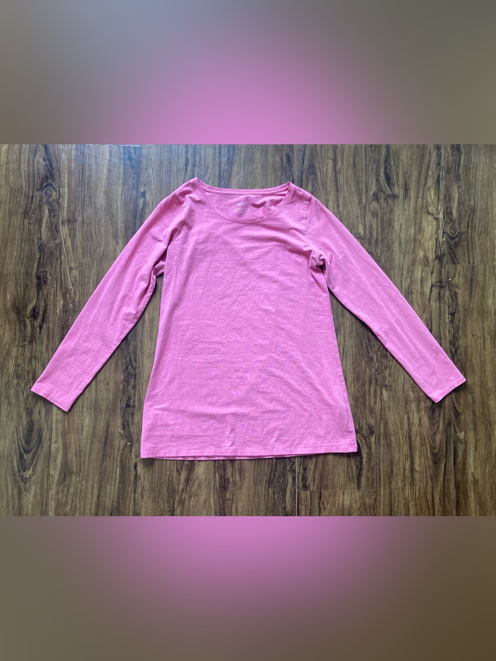 Pure Jill Classic Long Sleeve Crewneck Top Women’s Size Small Cotton Essentials